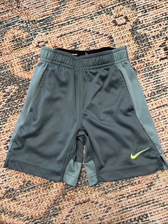 Nike Other - Boys Nike Grey blue Athletic Shorts with Neon Yellow Swoosh
